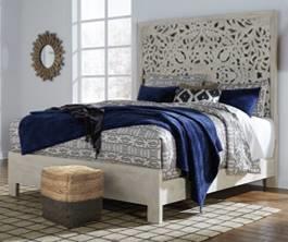 looking glazed finishes offer a casual relaxed look Queen and king headboards are 80 tall Matching 3-drawer chest also available Beds available: King Bed (256/258/297) Queen Bed