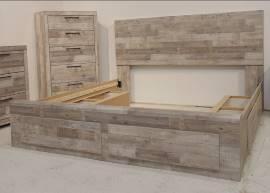 grain with authentic touch gives the look of reclaimed wood Features contemporary handles in an antiqued gunmetal finish Lingerie chest offers additional storage option Slim USB charger located on