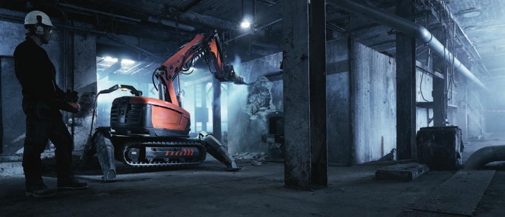 The new remote-controlled demolition robot from Husqvarna, the DXR 310, is the very latest in compact demolition robot technology.