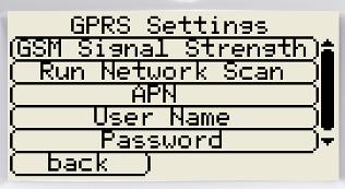 19. Setup the GPRS Settings for the SIM card installed.