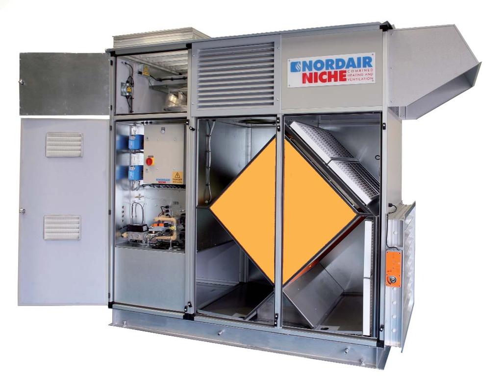 Combined supply and extract units with heat recovery are ideal for these applications.