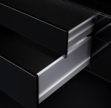 double-wall metal drawer sides a timeless, technical and functional look.