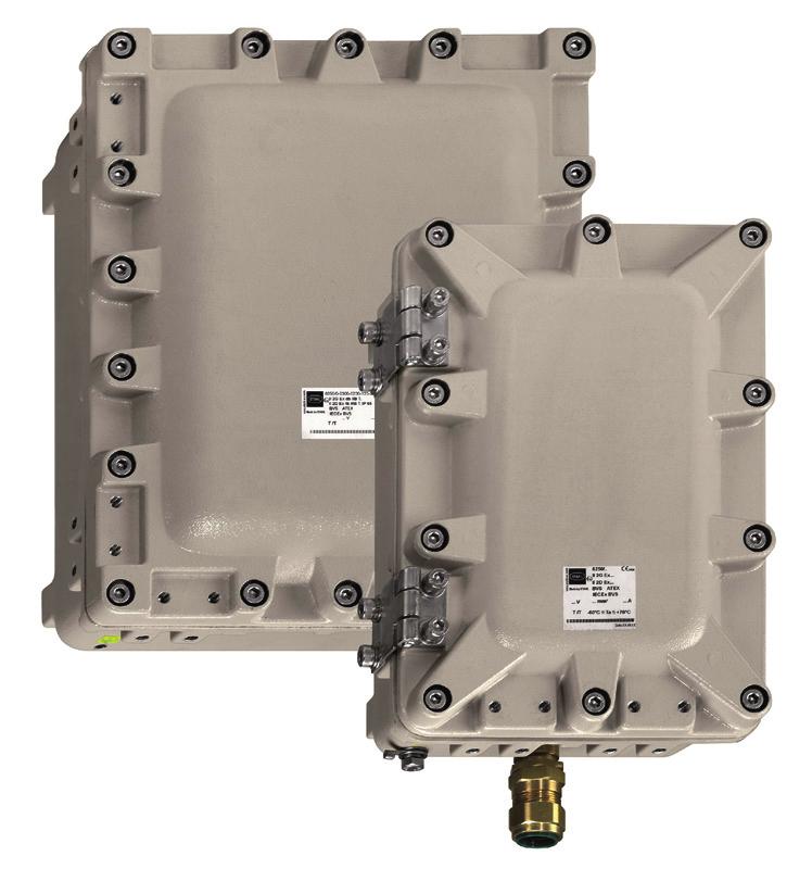 LARGE EX d HOUSINGS MANUFACTURED FROM ROBUST LIGHT ALLOY R. STAHL s new 8250 series of aluminium Ex d housings offers reliable protection for industrial components even in very rugged environments R.