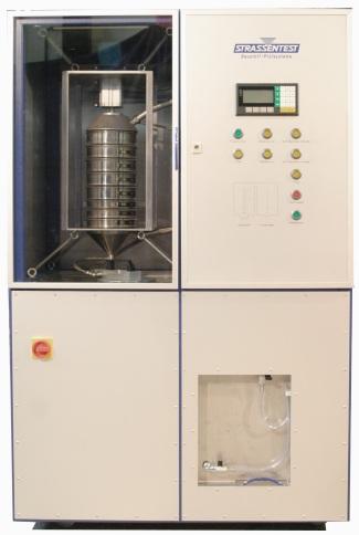 - Process controller to serve an automatic extraction. - Solvent recovery unit capable to concentrate the binder to appr. 700 ml volume, incl. drain cock. - Drying of the washed-out aggregates.