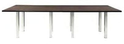 TABLE (MAPLE W/ GROMMETS) laminate/metal 82058