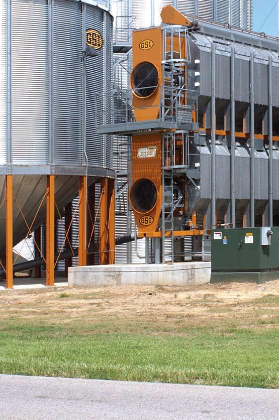 As a result, the drying temperature of the grain varies based on which column it is in during the drying process.