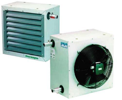Hot-water unit heaters Hot-water unit heaters are primarily designed for heating of large rooms, workshops or production areas. The TGA 2000 heaters are designed for onshore and offshore objects.