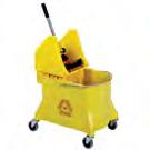 Foam-grip handle increases wringer-use comfort. Swivel casters enable easy maneuverability. Includes bucket and wringer. EA Continental Splash Guard Combo s 26 qt. and 35 qt.