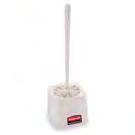 Color 09359190 White 72/cs Rubbermaid Toilet Bowl Brush Plastic handle, polypropylene fill. Stain and odor resistant. 14.5" length, 1 1/8" trim. White. 09356312 ea Rubbermaid Toilet Bowl Brush Holder For 6310 Brush Polypropylene and crimped polypropylene fill.