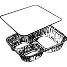 Food Service Containers & Trays S E C T I O N Y Foil Molded Fiber HFA Foil Laminated Board Lids For Oblong Containers Available in various sizes.