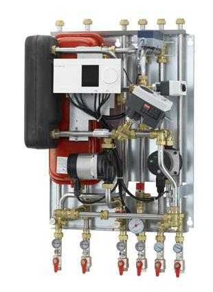 VX Solo II - District Heating Substation for indirect, with primary or secondary connection for W cylinder VX Solo II H2, ECL210/A260 2 circuits 1 Plate heat exchanger,, with 8 Circulation