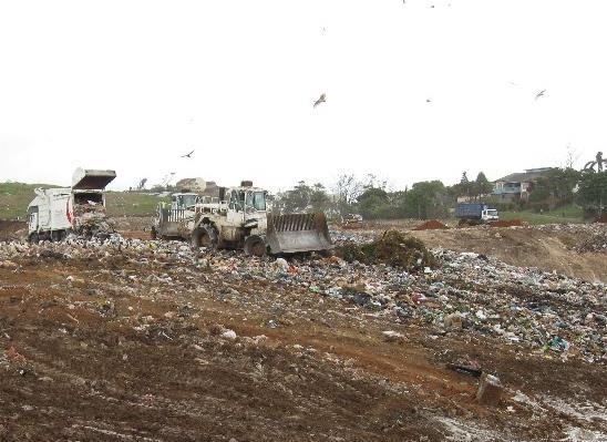 3. SOLID WASTE PLACEMENT ON A LANDFILL So, how do we get from a pile of waste dumped from the collection truck, to a well-compacted waste layer?