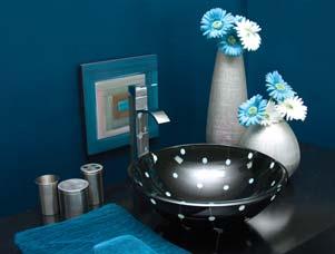 whirlpools, water-saving toilets, sleek faucets and sinks, as well as custom cabinets, vanities and