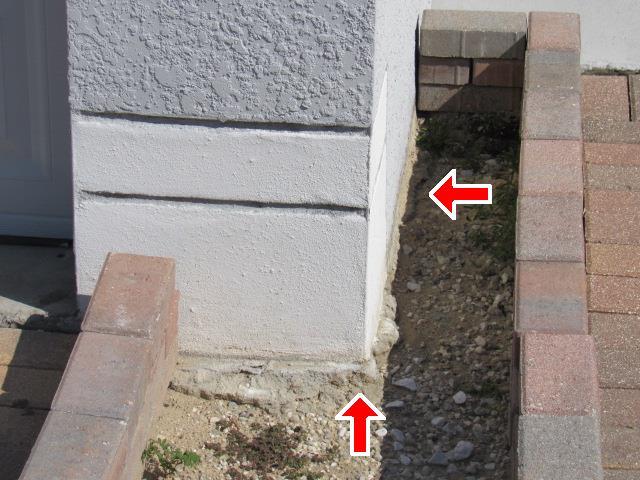 ground in some areas around the home.