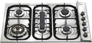 design with maximum cooking space between burners Colours: Stainless Steel 44 545 34 59 7 40 0 470 10 0 47 50 45* H 3 PCX 70 45 500 45 470 Rectangular fish burner Quad ring wok super burner 2 simmer