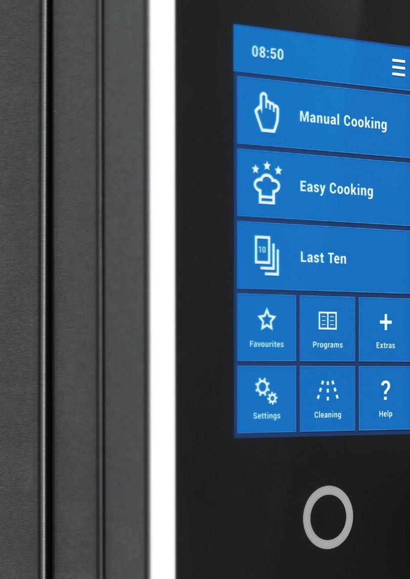 Absolute focus on cooking Easy control without a manual, perfect overview at all times thanks to the large, colour display.