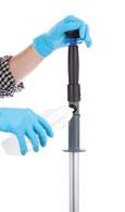 KWIKSTREAM BOTTLE ON BOARD SYSTEM WET MOP HANDLES Narrow profile for cleaning under beds