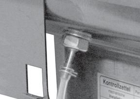 Install detergent inlet fitting + gasket (B).