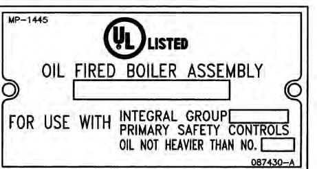SECTION I - GENERAL DESCRIPTION Label 7. Label 8. WARNING - Allow the boiler to cool before opening any access ways. - Whenever the rear door, manway, hand holes, etc.