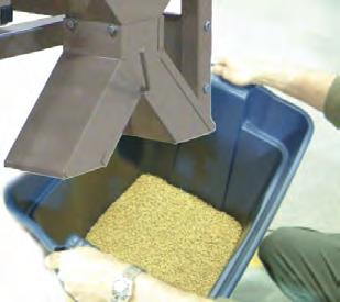 Step 6: Fill the seed hopper with a pre-determined amount of seed, example: 20 kg, and start the stop watch.