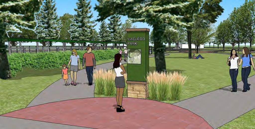 Park users are provided with information about the features each space has to offer