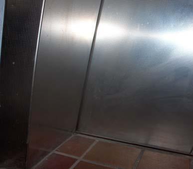 Doors, panels and frames: The lift door, panels and sides are generally clean, but have