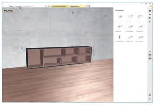 CONFIGURATION TOOL You can plan the furniture you wish yourself by simply using the configuration tool.