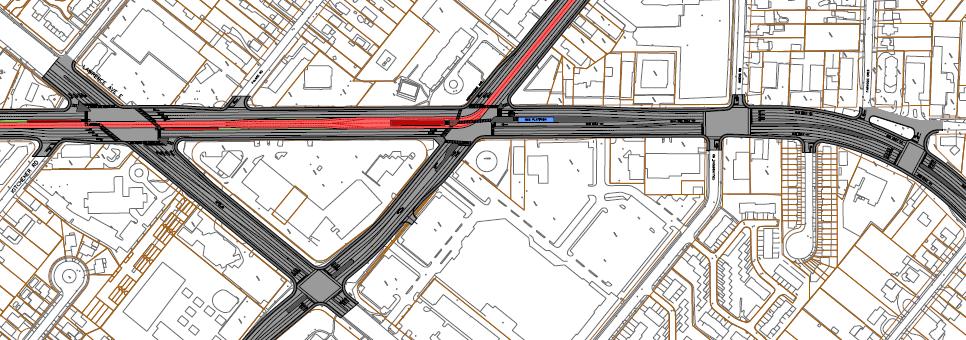1) Eglinton Avenue at Brimley Road and Danforth Road (Exhibit E-7) The proximity of these two major road crossings resulted in a recommendation to provide farside platforms at Danforth Road only.