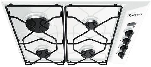Description of the appliance Overall view 1. Support Grid for COOKWARE 2. GAS BURNERS 3. Control Knobs for GAS BURNERS 4. GAS BURNERS button 5. Ignition for GAS BURNERS 6.