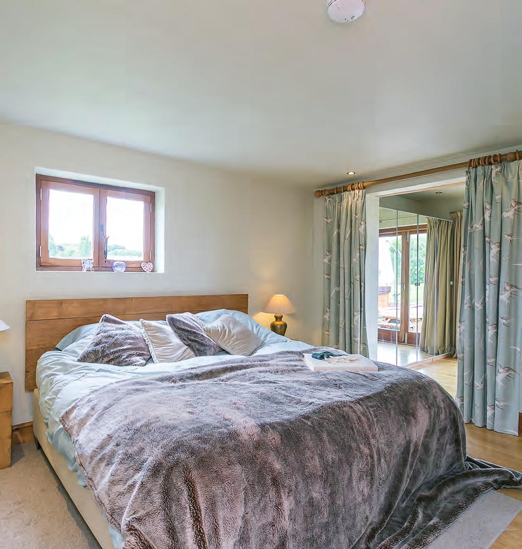The master bedroom suite is made up of a dressing room,