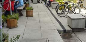 wider and more protected sidewalks, more frequent