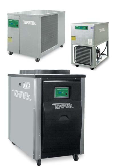 Web Site: www.temptek.com Email: sales@temptek.com PORTABLE CHILLERS CF Series portable chillers are used for process temperature control from 20 F to 65 F.