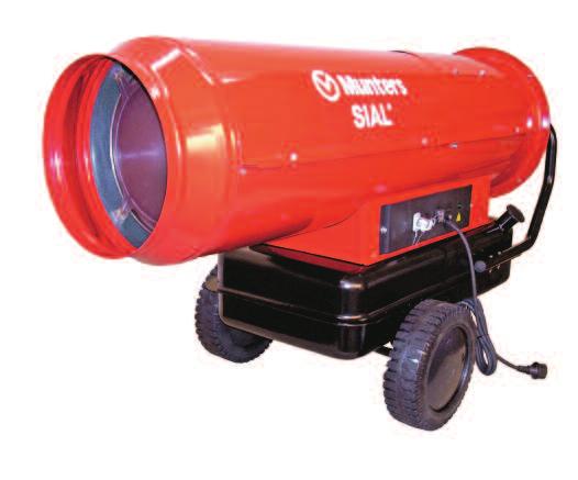 TOR D S L Mobile direct fired diesel heater Robust and tough design Functions on diesel or kerosene 100% thermal efficiency in a compact design deal for drying and heating asy to operate Safety