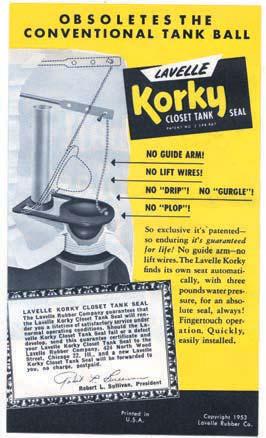 P/N: 2000BP Korky Plus Premium Flapper pg. 3 Lavelle Industries, Inc.