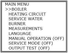 OPERATOR PANEL Settings of boiler temperature are made individually in dependence of heating space, where it s used and user demand of warmth as well.