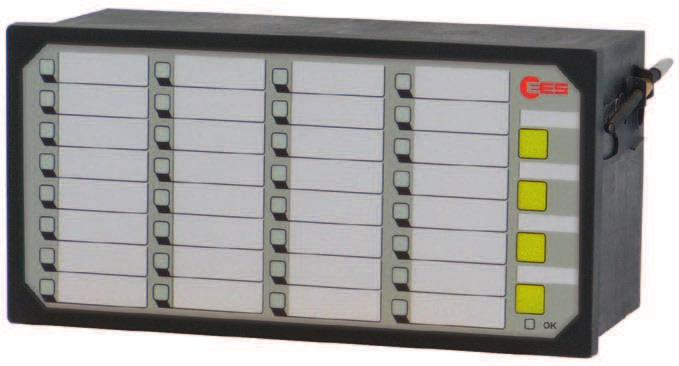 Panel Mounted Fault Annunciator Series BSM / USM Panel-mounted fault annunciator 3.8.