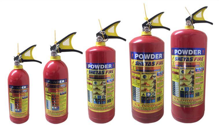 ABC STORED PRESSURE POWDER 1KG, 2KG, 4KG, 6KG and 9KG Powder fire extinguishers are ideal for use on Class A, B and C Fire Risks.
