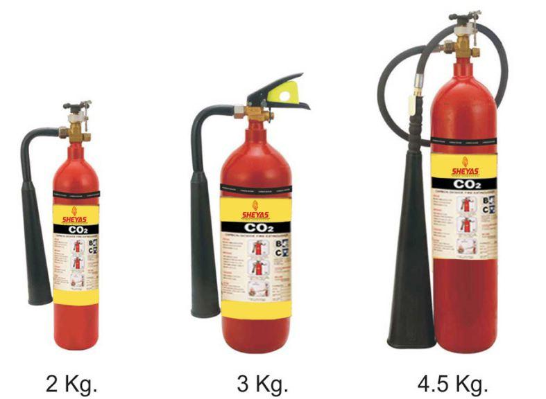 Co2 TYPE FIRE EXTINGUISHERS CARBON DIOXIDE 2KG, 3KG, 4.5KG Carbon Dioxide fire extinguishers are ideal for use on Class B Fire Risks.