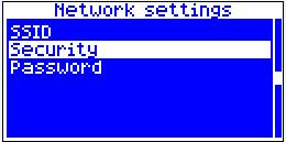 SETTINGS In Network settings select Security.