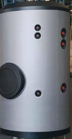 MASTER VITRO SB DWH PRODUCTION/STORAGE tanks, from 1500 to 6000 litre capacity. With detachable coils system for DHW production via an external energy source.