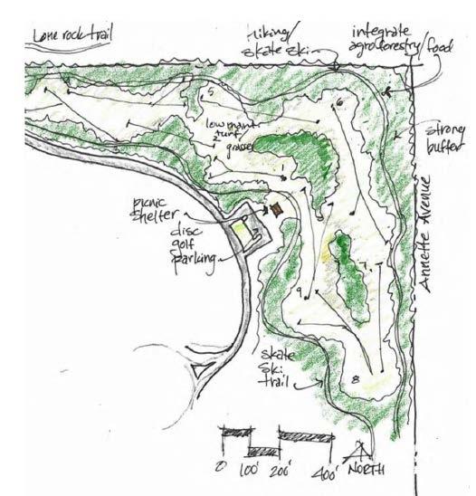 Figure 8: Disc golf area in Whitetail Woods Regional