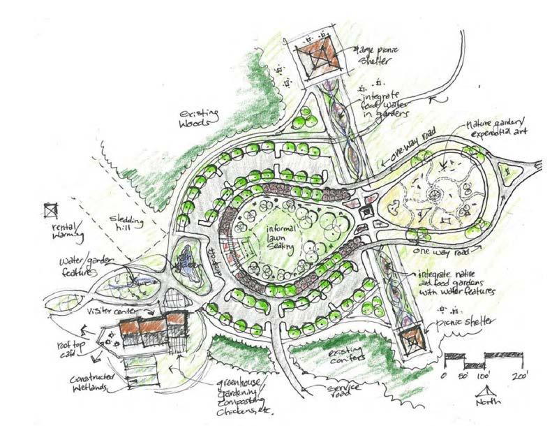 Figure 10: Community Commons and Visitor Center Area for Whitetail Woods Regional Park 5) Conflicts The park s master plan describes the following potential conflicts and ways to resolve them.