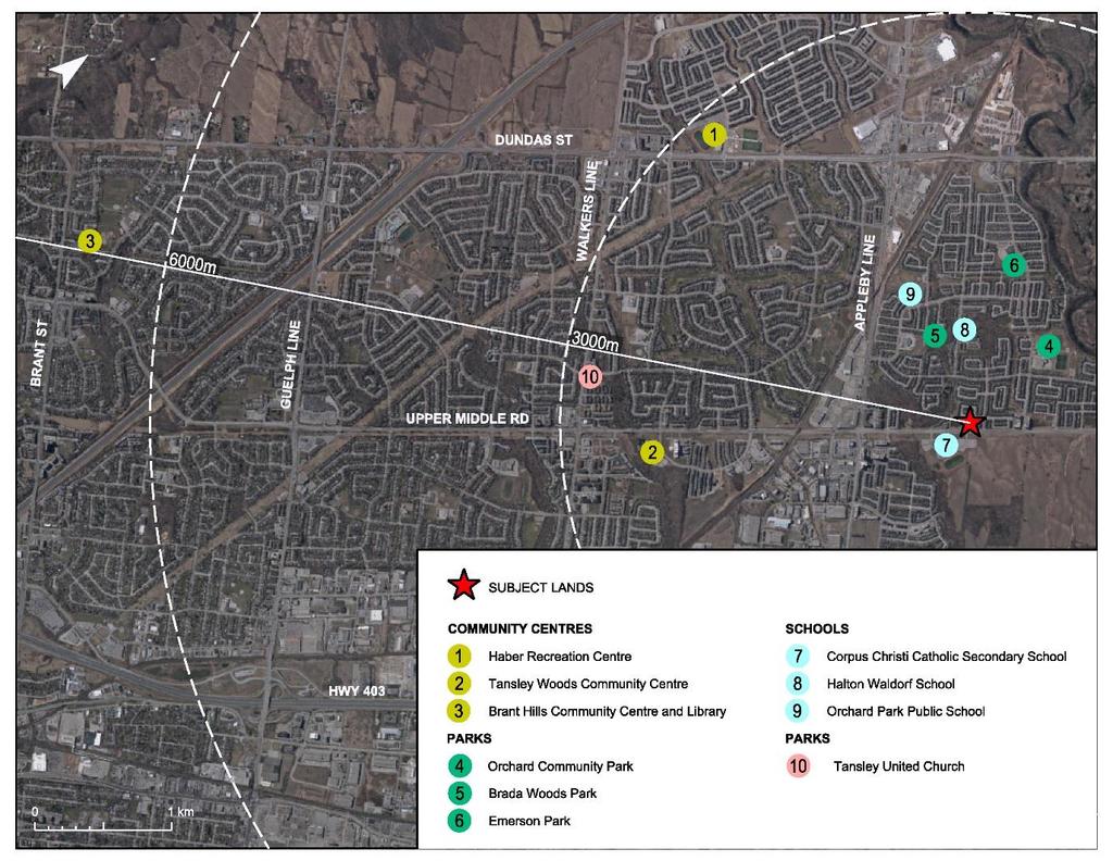 Figure 8: Community Facilities Map 3.5 Surrounding Area Developments Within a greater area context, the subject lands are surrounded by the following proposed and approved developments: A.