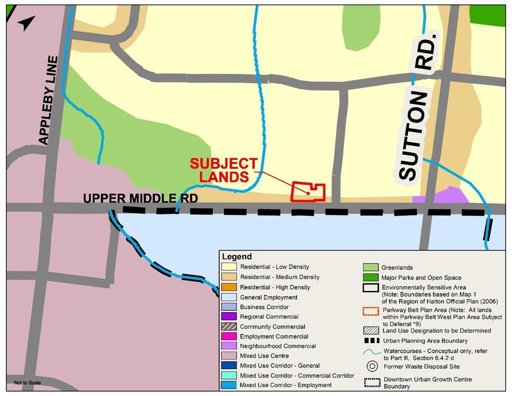 Figure 18: City of Burlington Official Plan, Schedule B Comprehensive Land Use The proposed development is considered a ground oriented housing unit defined as, a dwelling unit which is designed to