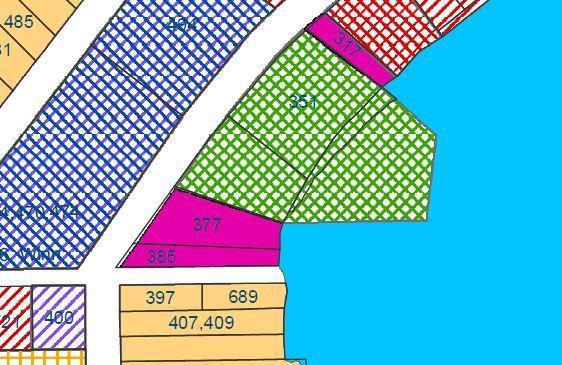 Current zoning: CDA-1, R-2, PRO, M-1 Current zoning: land portion (#377 409) limited to single family use Parks,