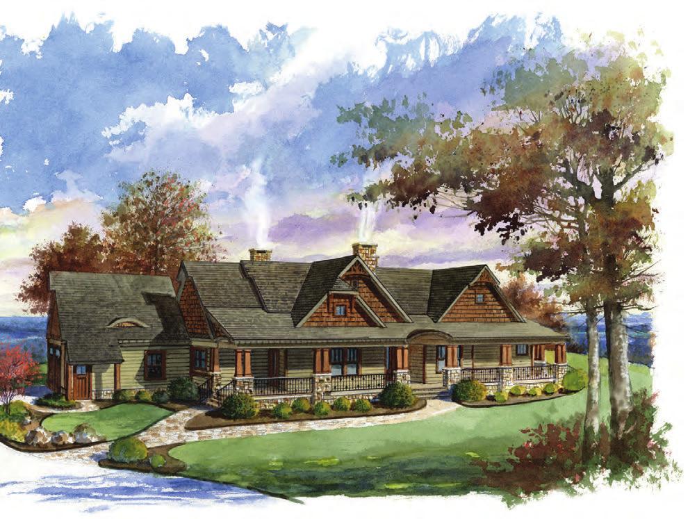 HIGHLAND LODGE A castle in the clouds: luxurious, regal, and refined. The Highland Lodge from JH Homes. The Highland Lodge is the largest model in the Plateau Collection.