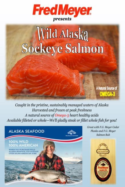 Here are a few examples of retailers using assets from the Multi-Ad site to build Alaska Seafood promotions: A.