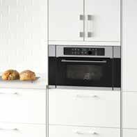 You can install the microwave in a high cabinet to get a comfortable working height or in a base cabinet for easy access for everyone in the family, and free up space on the countertop.