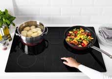 Infinite heat setting controls to suit your needs. Cooktop with one variable cooking zones that provide even and effective heating adapted to the shape and size of your cookware.