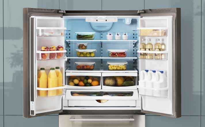 SPACIOUS STORAGE AND LED LIGHTING Our refrigerators offer plenty of storage.
